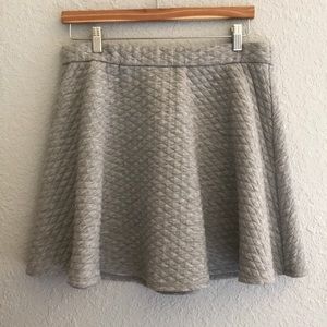 LC Grey Quilted Circle Skirt